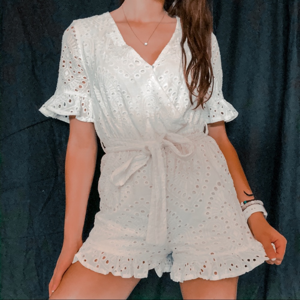 White Lace Romper